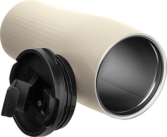 Vacuum stainless steel thermo mug, 500 ml, beige