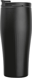 Vacuum stainless steel thermo mug, 500 ml, black