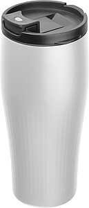 Vacuum stainless steel thermo mug, 500 ml, white