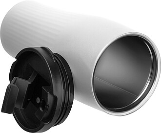 Vacuum stainless steel thermo mug, 500 ml, white