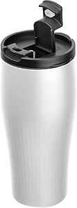 Vacuum stainless steel thermo mug, 500 ml, white