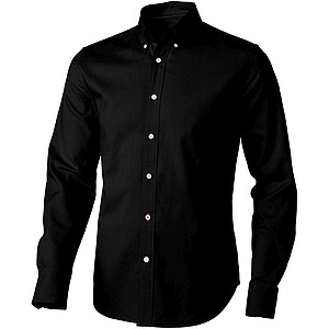 Vaillant long sleeve mens oxford shirt, black, M