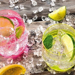VANILLA SEASON HATTA Set of 4 neon glasses