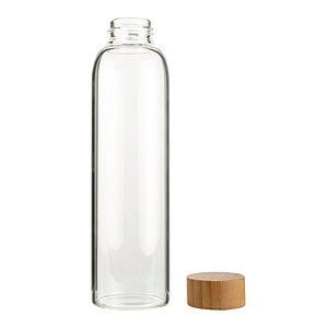 VANILLA SEASON INDAUR Water bottle made of borosilicate glass with cork sleeve, 500 ml