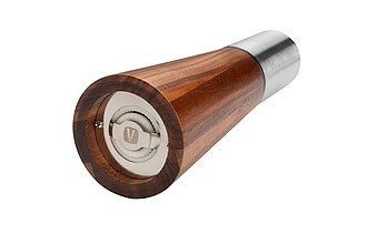 VANILLA SEASON OGANO Elegant salt and pepper mill set with a wooden stand