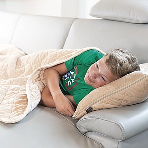 VANILLA SEASON SILVRETA Soft blanket or pillow 2in1, beige