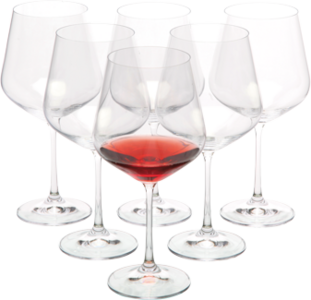 VANILLA SEASON WANAKA 6 Set of six red wine glasses, 570 ml