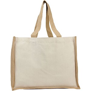 Varai 340 g/m2 canvas and jute shopping tote bag