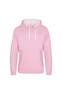 Varsity hoodie JUST HOODS, Baby Pink/Arctic White, size XXL