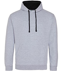 Varsity hoodie JUST HOODS, Heather Grey/French Navy, size 4XL