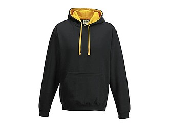 Varsity hoodie JUST HOODS, Jet Black/Gold, size L
