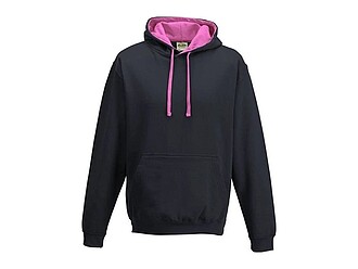 Varsity hoodie JUST HOODS, Oxford Navy/Candyfloss Pink, size M