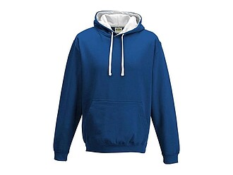 Varsity hoodie JUST HOODS, Royal Blue/Arctic White, size XXL