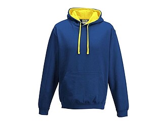 Varsity hoodie JUST HOODS, Royal Blue/Sun Yellow, size XS