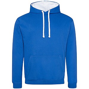 Varsity hoodie JUST HOODS, Sky Blue/Arctic White, size M