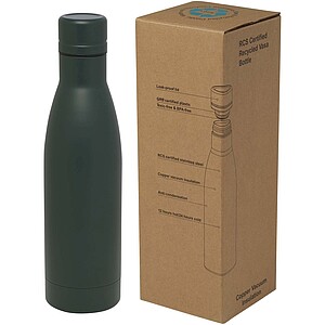 Vasa 500 ml RCS certified recycled stainless steel copper vacuum insulated bottle, green flash
