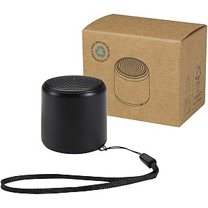 Velkis 3W recycled plastic wireless Bluetooth® speaker, black