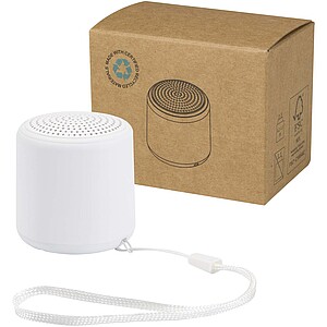 Velkis 3W recycled plastic wireless Bluetooth® speaker, white