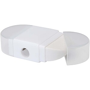 Velvi pencil sharpener with eraser, white