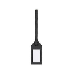 VINGA Baltimore RCS recycled polyester luggage tag, black