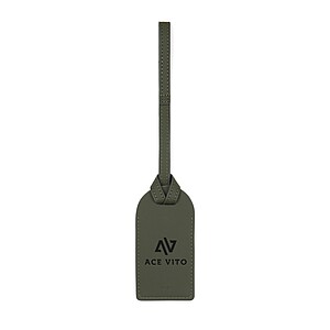 VINGA Baltimore RCS recycled polyester luggage tag, green