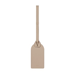 VINGA Baltimore RCS recycled polyester luggage tag, greige