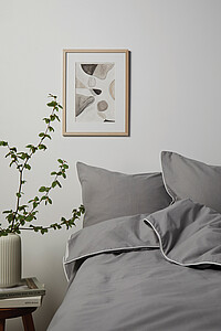 VINGA Marston OCS organic cotton bed linen, 4 pcs set, grey