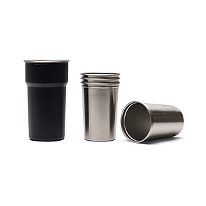 VINGA Parks RCS SS cup, 4 pcs, 250 ML, black