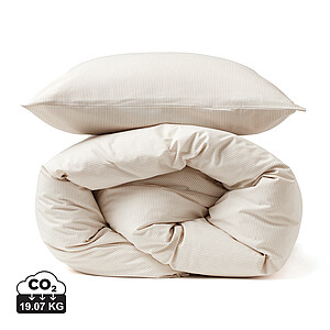 VINGA premium cotton bed linen, 4 pcs set, beige