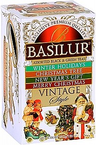 Vintage Assorted Black Tea and Green Tea Gift Collection, Paper 19x2g and 6x1.5g