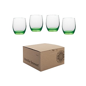 VS HATTA set of 4 neon glasses, green