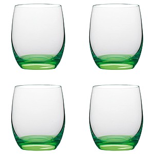 VS HATTA set of 4 neon glasses, green