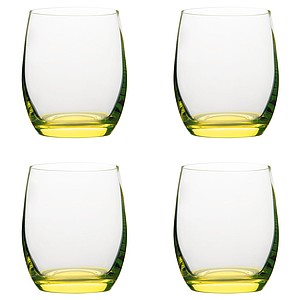 VS HATTA set of 4 neon glasses, yellow