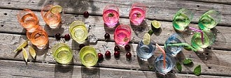 VS HATTA set of 4 neon glasses, yellow