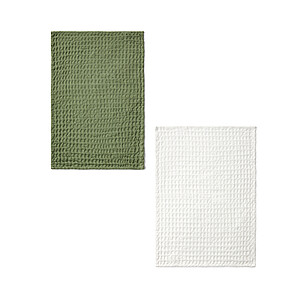 Waffle kitchen towel, 2 pcs, green
