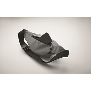 Waist bag in 600D RPET, stone grey