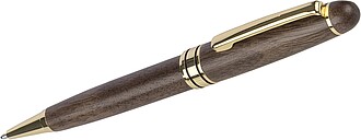Walnut wooden pen set Adelina, brown