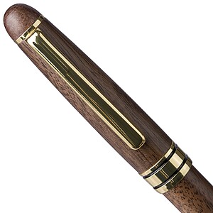 Walnut wooden pen set Adelina, brown