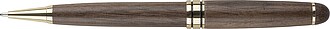 Walnut wooden twist ballpen Noa, brown