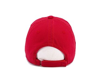 Washed light cap, red
