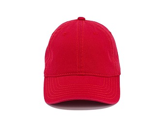 Washed light cap, red