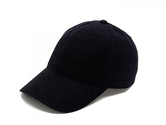 Washed slub cap, black