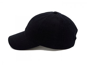 Washed slub cap, black