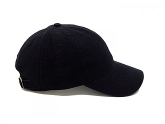 Washed slub cap, black