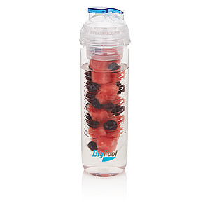 Water bottle with infuser, blue