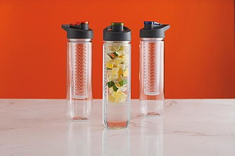 Water bottle with infuser blue