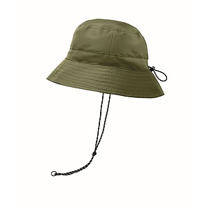 Water repellent fisherman hat, army green