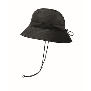 Water repellent fisherman hat, black