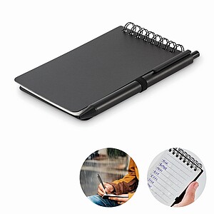 Water repellent notepad, black