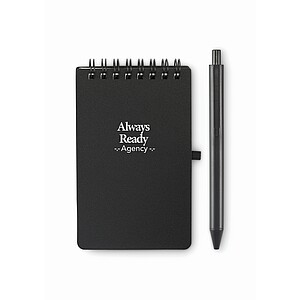 Water repellent notepad, black